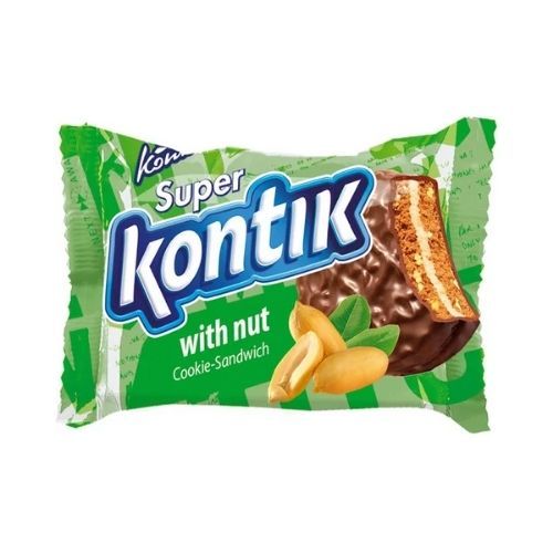 Упаковка печива-сендвіч Konti Супер-Контік, з горіхом 50 г x 10 шт. 7773 фото
