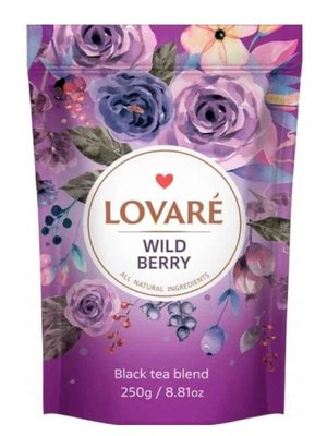 Листовий чорний чай Lovare Wild Berry 250 г 03193 фото