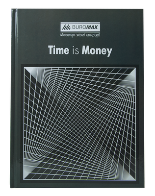 /Книга обліку "TIME IS MONEY" 96 арк/кліт.оф.(тв. лам. обл), А4, сірий BM.2400-109 фото