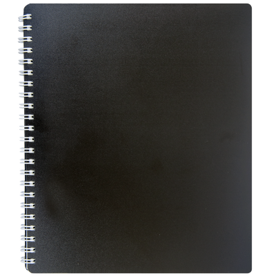Зошит на пруж. CLASSIC B5, 80 арк, кл., чорний, пласт.обкл. BM.2419-001 фото