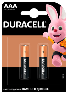 Елемент живлення (батарейка) DURACELL LR3 (AAA) 2шт/упак s.58170 фото