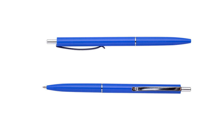 Ручка кулькова автоматична, 0,7 мм, синій корпус, пише синім BM.8239-02 фото