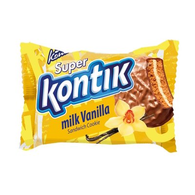 Упаковка печива-сендвіч Konti Супер-Контік, з ванілью, молочний 50 г x 10 шт. 7782 фото