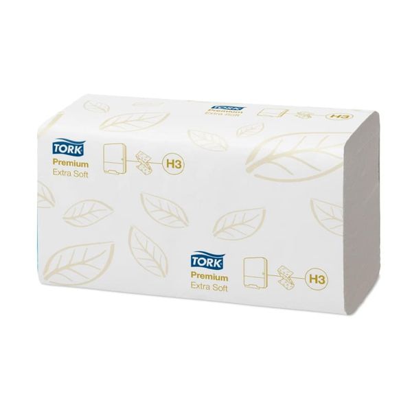 Бумажные полотенца в листах Tork Advanced Soft Singlefold Z-сложения, белые, 2 слоя, 250 шт, 23x22,6 cм 290143 фото