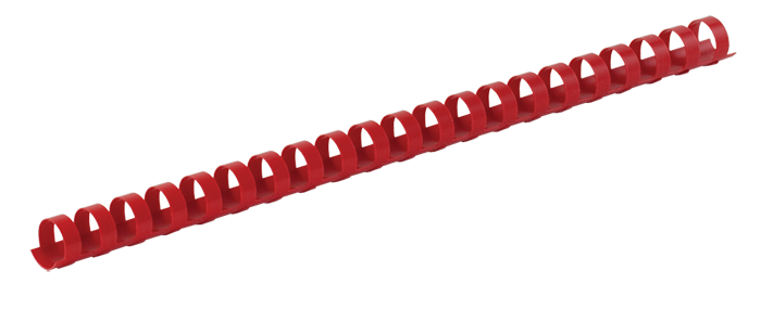 Пластиковые пружины для переплета, d 8мм, А4, 40 л., круглые, красные, по 100 шт. в упаковке BM.0501-05 фото