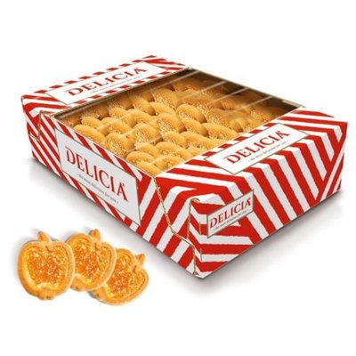 Печиво здобне Delicia Райське яблучко зі смаком апельсину, коробка 1,3 кг 15339 фото