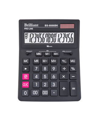 Калькулятор Brilliant BS-8886BK, 16 розрядів BS-8886BK фото