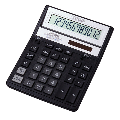 Калькулятор Citizen SDC-888 ХBK, 12 разрядов, черный SDC-888 XBK фото