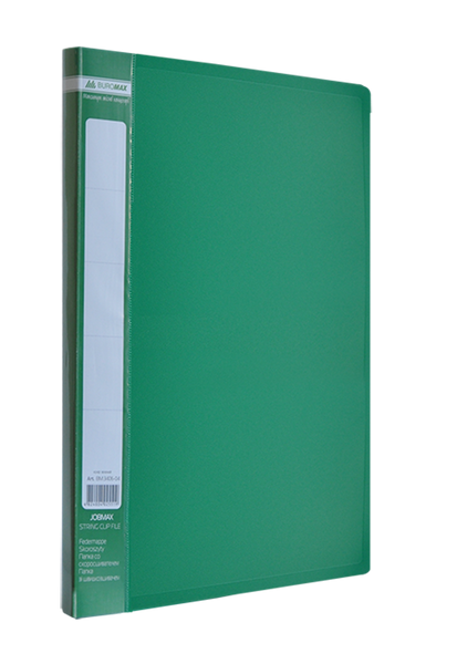 Папка пластиковая боковым прижимом, JOBMAX, A4, зеленая BM.3401-04 фото