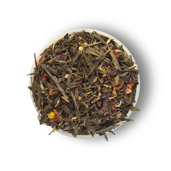 Чай зелений та трав'яний Чайні шедеври Цитрусова меліса 500 г листовий 76951 фото