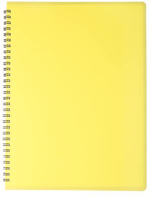 Зошит на пружині "GLOSS" А4, 80арк.,кл., пластик.обкл., жовтий BM.24452151-08 фото