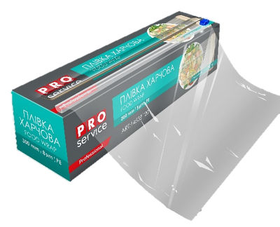 PRO Плівка харчова PVC 300 м х 30 см, 8 мкм у відрізній коробці (6шт/ящ) 14537820 фото