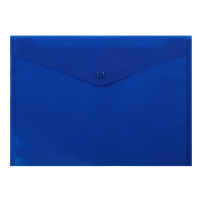 Папка-конверт А4 на кнопці, напівпрозора, синій BM.3925-02 фото