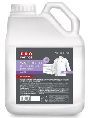 PRO Гель для прання білих тканин, White 5 л. F (4 шт/ящ) 25481900 фото