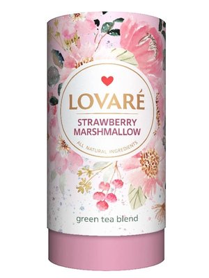 Листовий зелений чай Lovare Strawberry Marshmallow 80 г 78252 фото