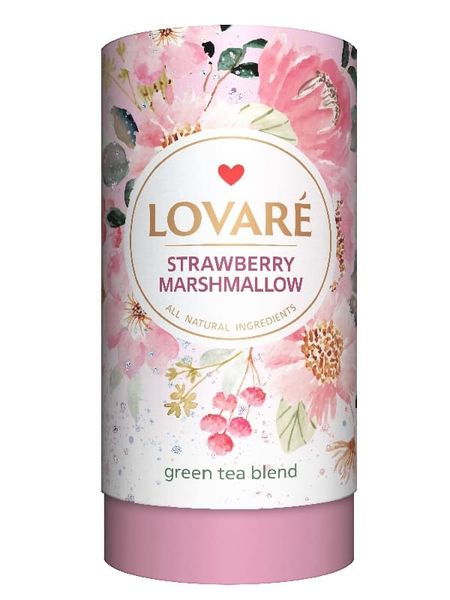 Листовой зеленый чай Lovare Strawberry Marshmallow 80 г 78252 фото