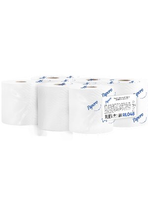 Бумажные полотенца Papero для автоматических диспенсеров, 2 слоя, 120 м, 6 рул/упаковка RL048 фото
