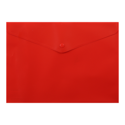 Папка-конверт, на кнопке, А4, матовый пластик, красная BM.3925-05 фото