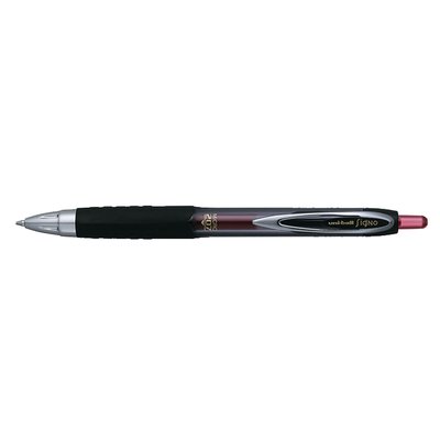 Ручка гелевая автоматическая Signo 207, 0.7мм, пишет красным UMN-207.Red фото