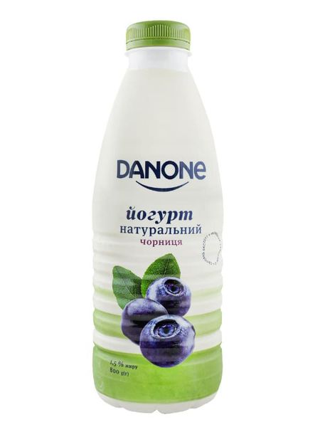 Питний йогурт Danone Чорниця 1,5%, 800 г 60915 фото