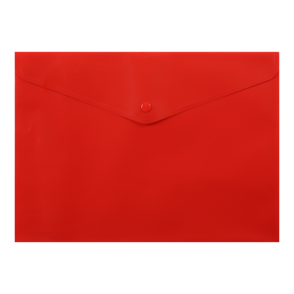 Папка-конверт, на кнопке, А4, матовый пластик, красная BM.3925-05 фото