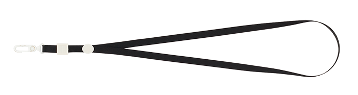 Шнурок с карабином для бейджа-идентификатора, 460х10 мм, черный BM.5425-01 фото
