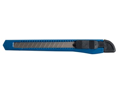 Нож канцелярский, JOBMAX, 9 мм, пластиковый корпус, синий BM.4635 фото