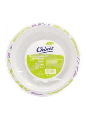 Тарелка бумажная Chinet Flavor, диам. 22 см, 50 шт/упаковка 14363 фото