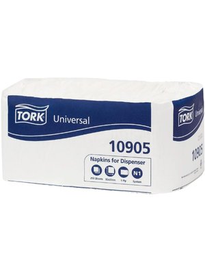 Серветки Tork Cоunterfold Universal для диспенсера, 1 шар, 250 шт, білі 10905 фото