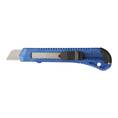 Нож канцелярский, JOBMAX, 18 мм, пластиковый корпус, синий BM.4650 фото
