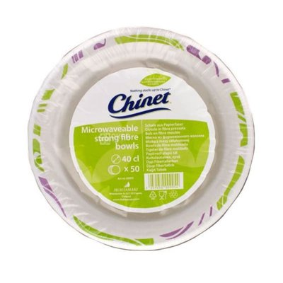 Тарілка паперова Chinet Flavor супова 400 мл, упаковка 50 шт 09054 фото
