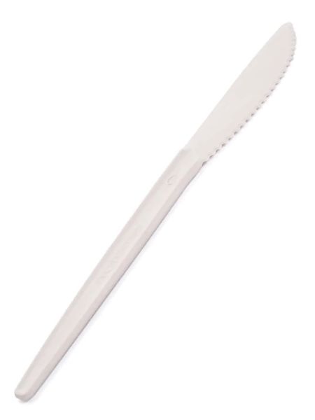 Эко нож с кукурузного крахмала, одноразовый, 16,1 см, 400 шт/упаковка 51025 фото