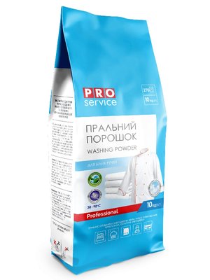 Средство моющее для стирки PRO Service White Professional, порошкообразное10 кг (1шт/ящ) 25484340 фото