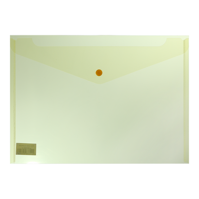 Папка-конверт А4 на кнопці, прозора, жовтий BM.3926-11 фото