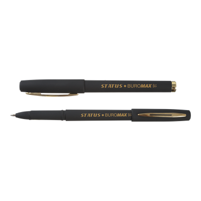 Ручка гелева STATUS Rouber Touch, 1.0мм, чорні чорнила BM.8337-02 фото