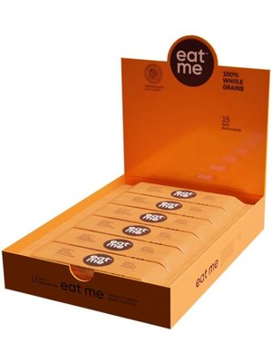 Батончики EatMe фінік-курага-родзинки-яблука у вафлі, 15 штук по 40 г (коробка) 99808 фото
