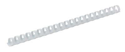 Пластиковые пружины для переплета, d 16мм, А4, 120 л., круглые, белые, по 100 шт. в упаковке BM.0505-12 фото