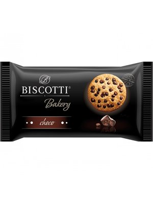 Печиво Biscotti Bakery зі шматочками шоколадної глазурі 150 г 20196 фото