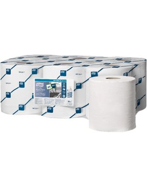 Бумажные полотенца Tork Reflex в рулонах с центральной вытяжкой, белые, 1 слой, 300 м, 857 лист, 1 рул/упаковка 473242 фото
