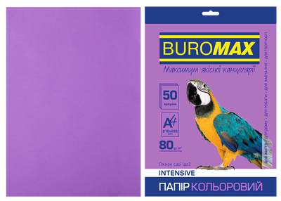 Бумага цветная INTENSIVE, фиолет., 50 л., А4, 80 г/м² BM.2721350-07 фото