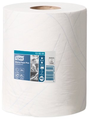 Бумажные полотенцаTork Plus Advanced в рулонах с центральной вытяжкой, белые, 2 слоя, 125 м, 368 шт, 1 рул/упаковка 130044 фото