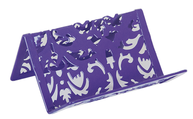 Подставка для визиток, BAROCCO, металлическая, фиолетовая BM.6226-07 фото
