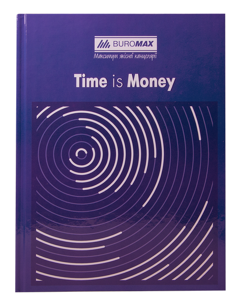 Книга обліку "TIME IS MONEY" 96 арк/кліт.оф.(тв. лам. обл), А4, синій BM.2400-102 фото