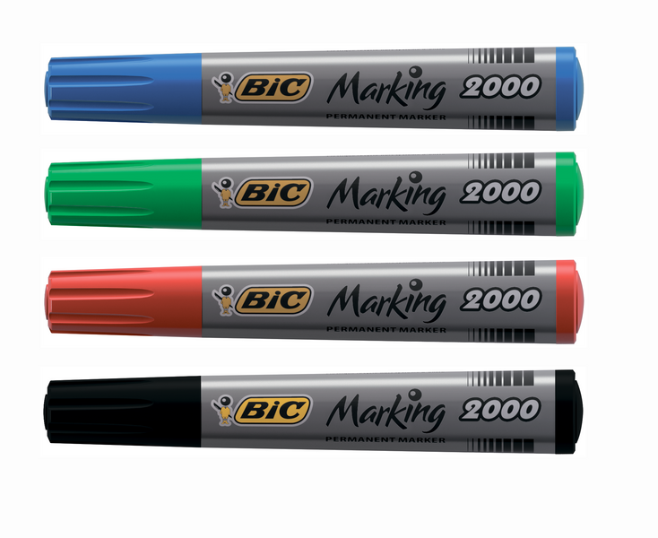 Набір маркерів перманентних, 4 кольори (чор., син., зел., черв.) bc8209112 фото