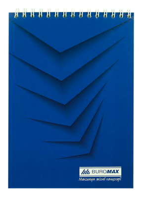 /Блокнот на пружині зверху , А-5, 48 арк, "Monochrome" клітинка, JOBMAX, картонна обкладинка, синій BM.2474-02 фото