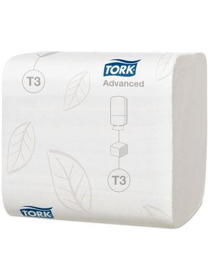 Туалетная бумага Tork Advanced в листах, 2 слоя, 242 шт, белая 114271 фото