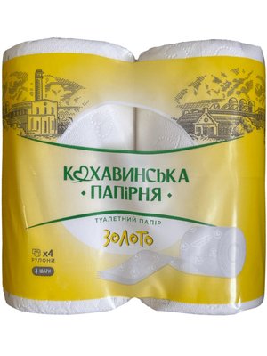 Туалетний папір Кохавинка "Золото", 4 шари, 4 рул/упаковка 451047 фото