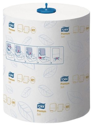Бумажное полотенце Tork Matic Premium Soft для диспенсера, белое, 2 слоя, 400 шт, 100 м 290016 фото