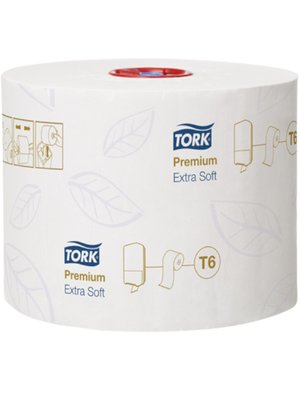 Туалетная бумага Tork Premium Extra Soft в миди--рулонах, белая, 3 слоя, 70 м, 1 рул/упаковка 127510 фото