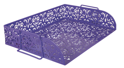 Лоток для бумаг горизонтальный, BAROCCO, металлический, фиолетовый BM.6253-07 фото
